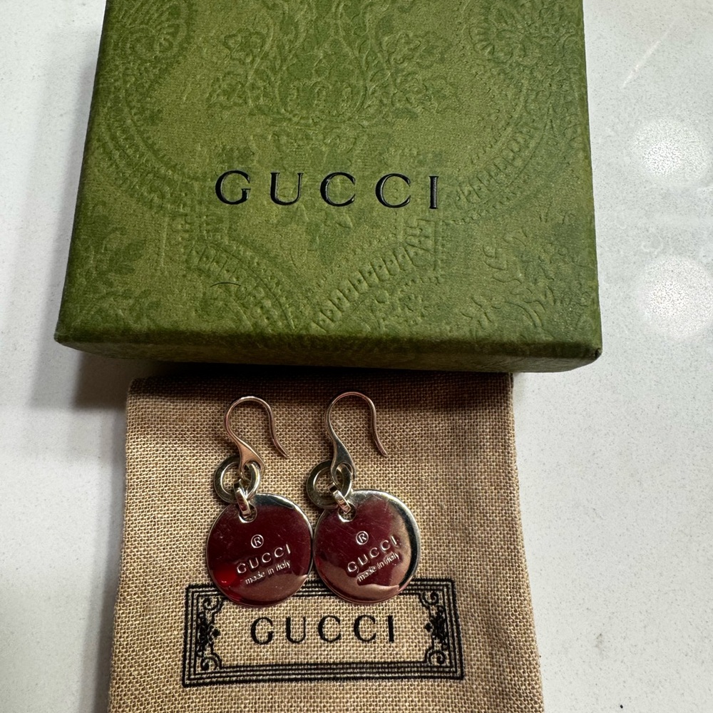 Gucci Silver Disc Earrings